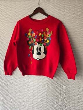 Mickey Mouse Christmas Sweatshirt Size XS